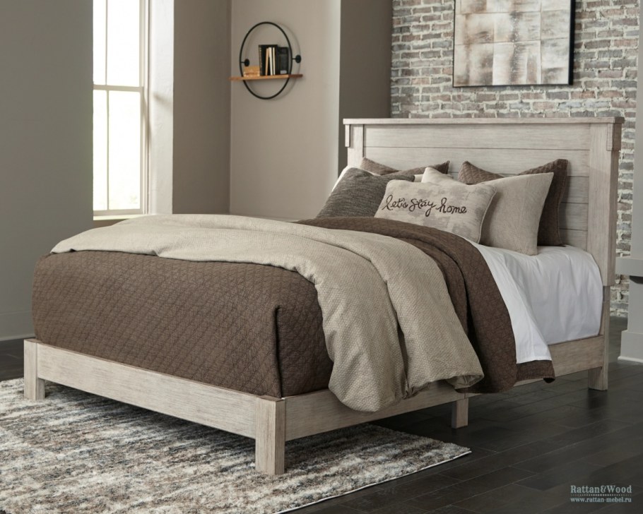 Queen Ashley кровать Rattan Wood