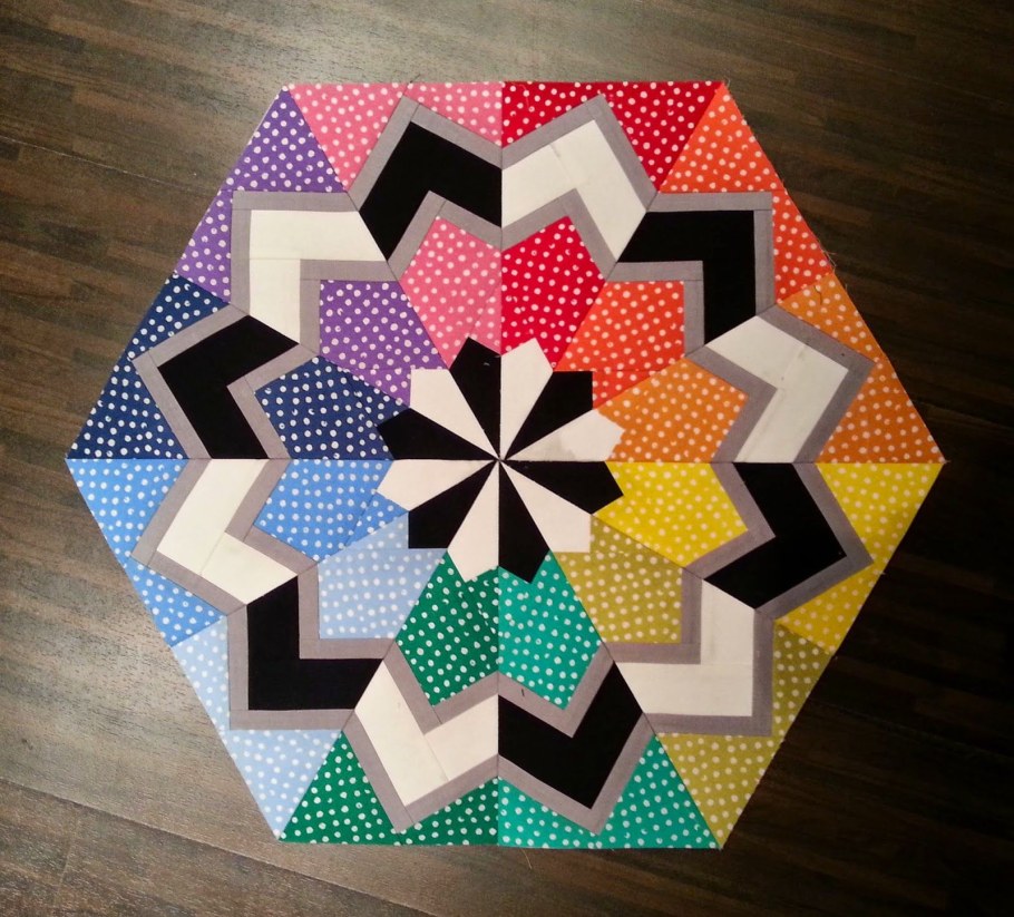 Пэчворк блок Гексагон
