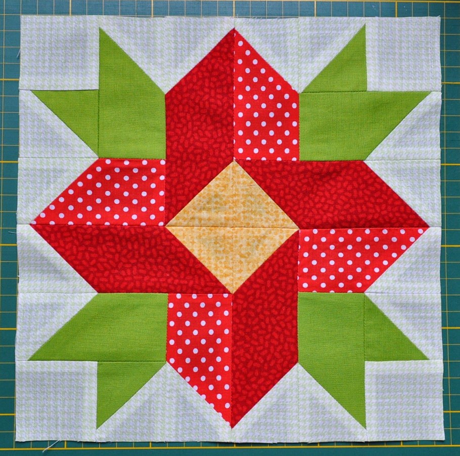 Лоскутный блок цветок Анна Таланова