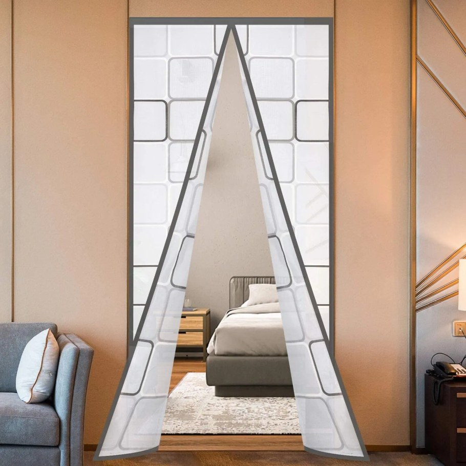 Магнитная термоизоляционная занавеска на дверь,