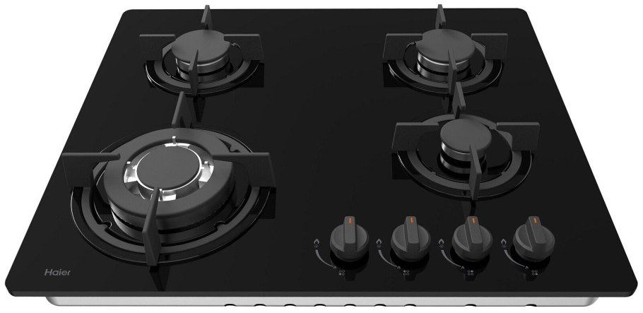 Встраиваемая варочная панель газовая Haier HHX-g64cwb Black