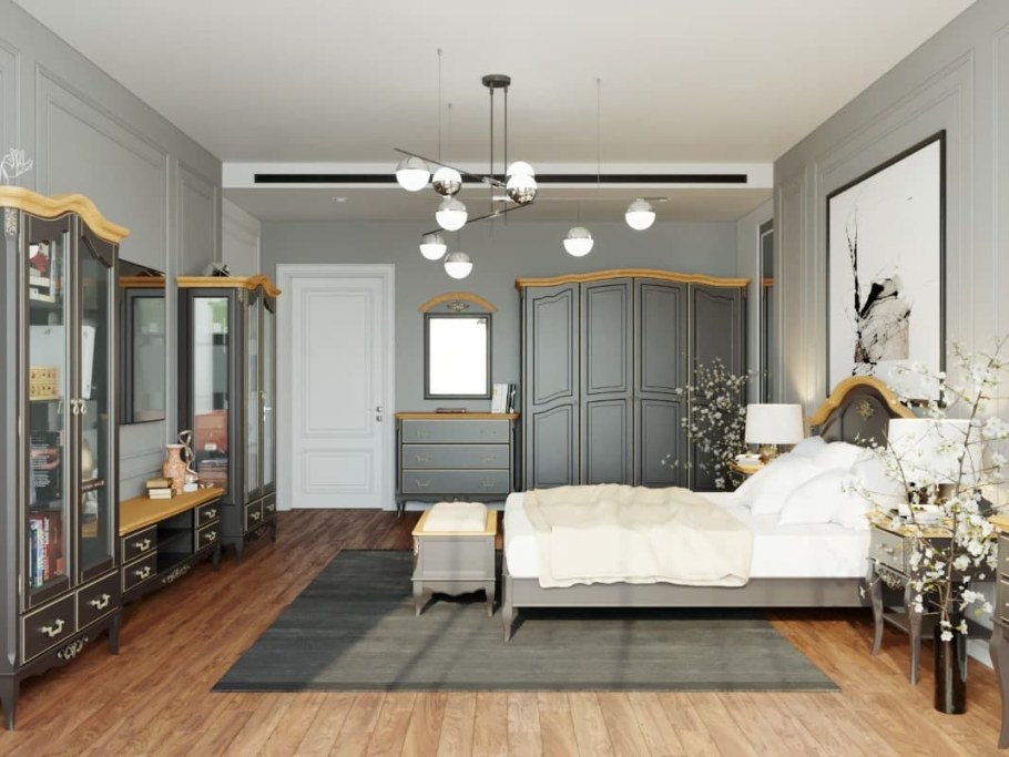 Темный Прованс спальня