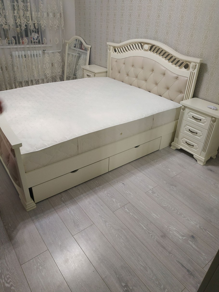 Bor-massiv-odnospalnay кровать детская массив с ящиками выбеленная береза