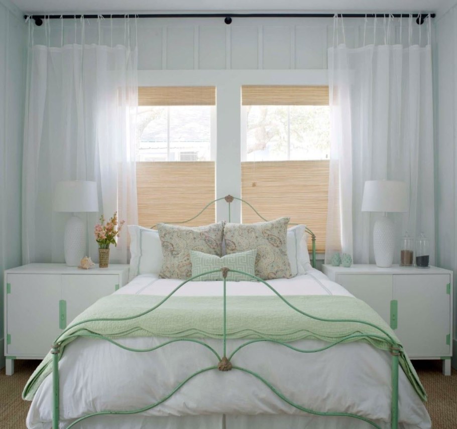 Шторы в белую спальню