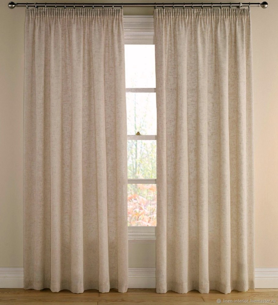 Льняные шторы в интерьере