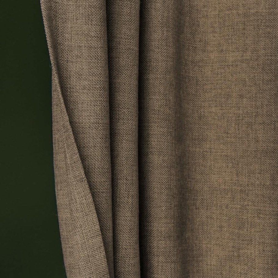 Шторы рогожка блэкаут капучино