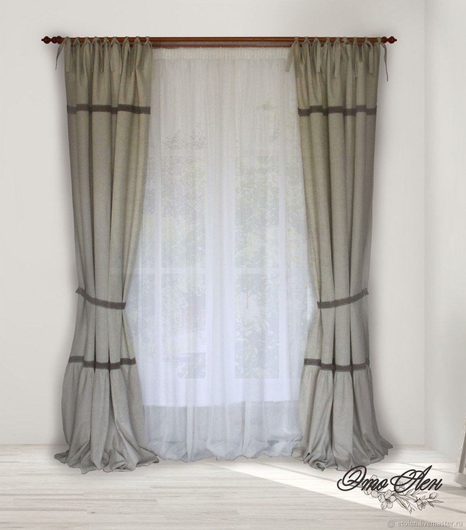 Льняные шторы