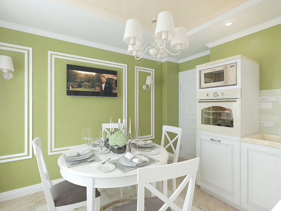 Цвет стен на кухне