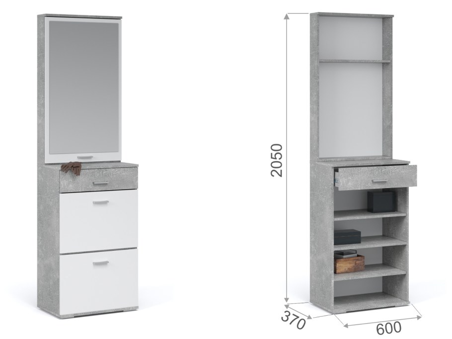 Шкаф маленький угловой викоридо в коридор