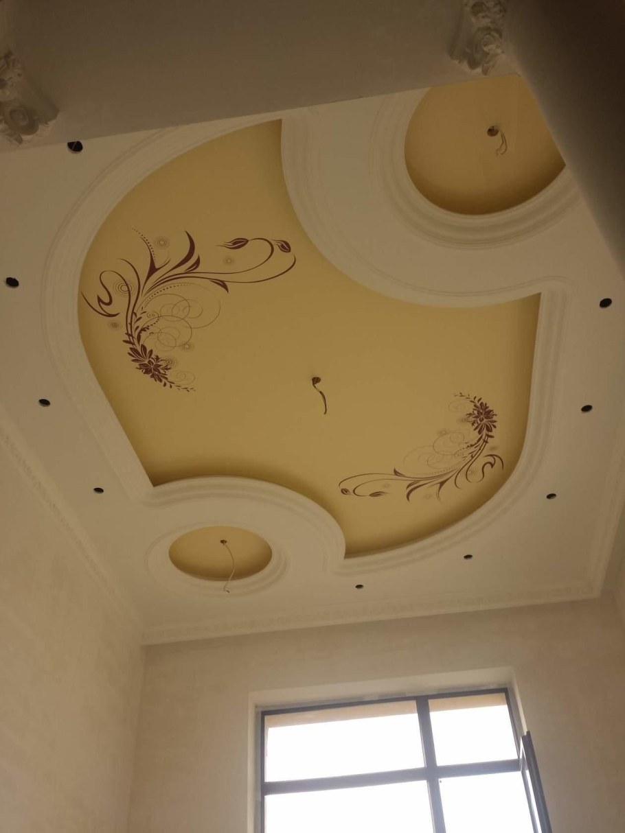 Узоры из гипсокартона на потолке