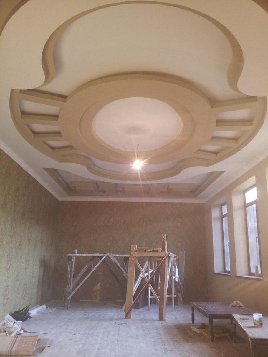 Фигурные потолки из гипса