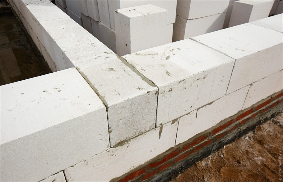 Силикатный блок 250х250х250 перевязка