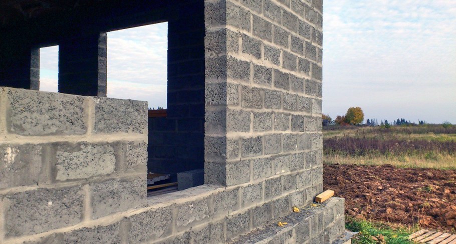 Керамзитный блок кладка в блок
