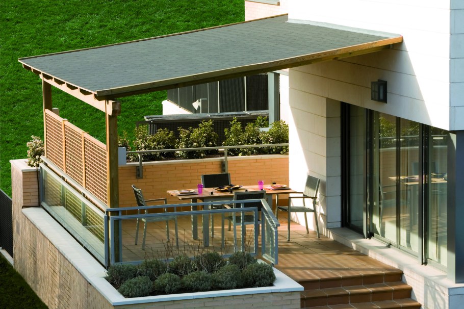 Веранда под односкатной крышей