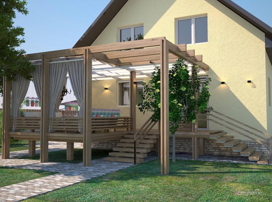 Двухуровневая веранда