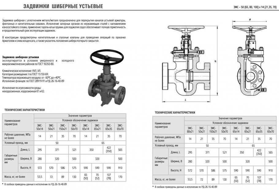 Задвижка параллельные фланцевые с выдвижным шпинделем д-100