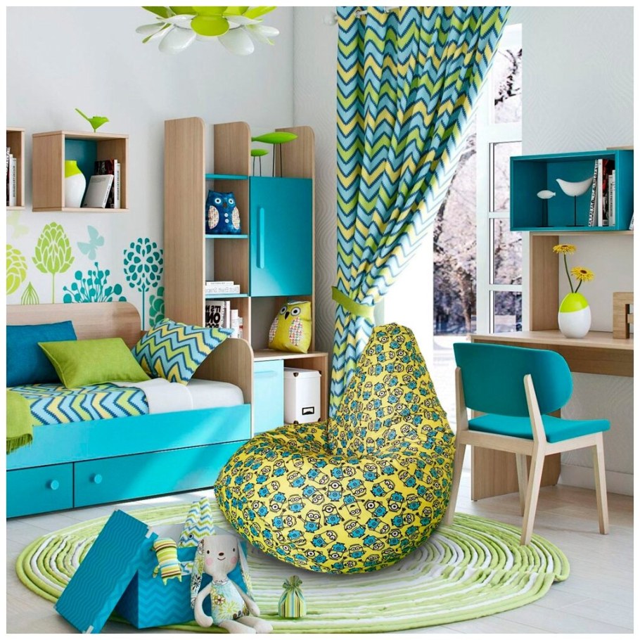 Детская комната в бирюзовом цвете