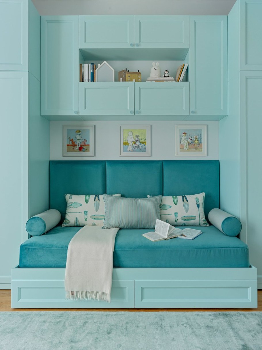Бирюзовый детский интерьер