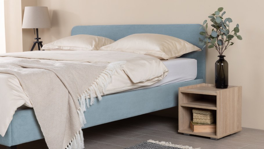 Кровать стори дуб Бардолино Аскона плюс тумба