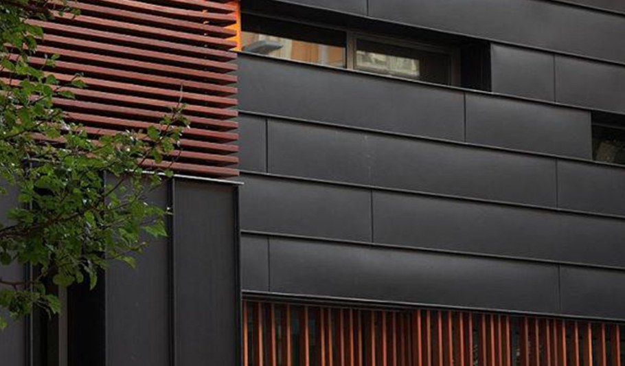 HPL панели для фасадов цинк Титан