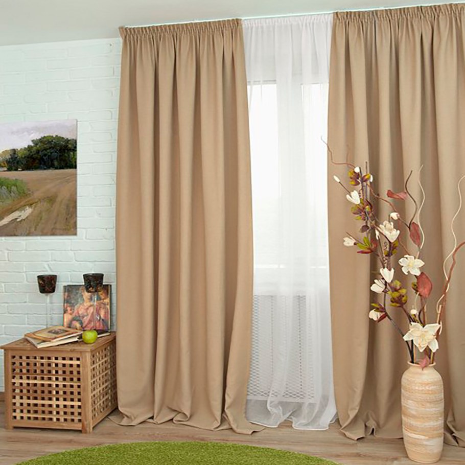 Шторы блэкаут капучино