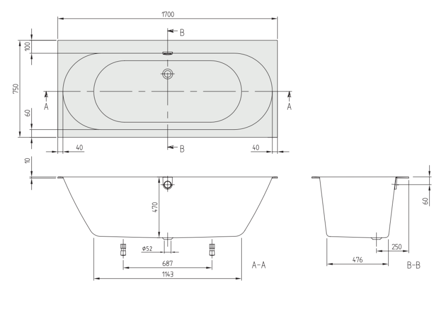 Оберон 2.0 ванна 180 80