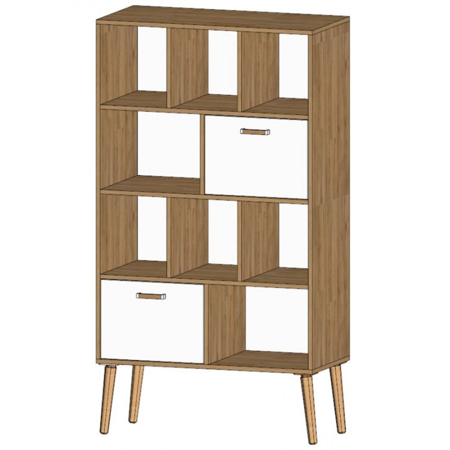 Стеллаж дуб крафт золотой