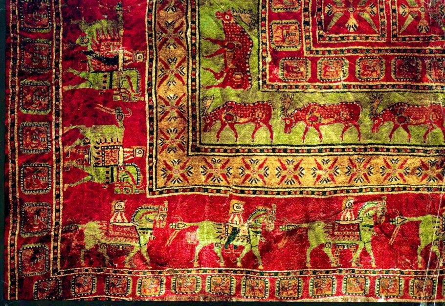 Пазырыкский ковер в Эрмитаже