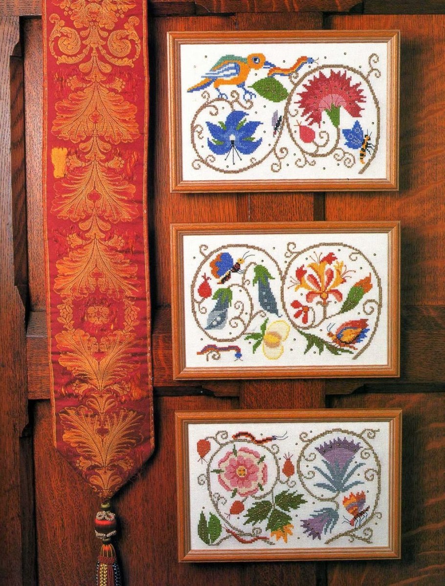 Немецкая старинная вышивка
