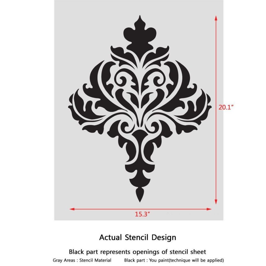 Дамасский орнамент трафарет