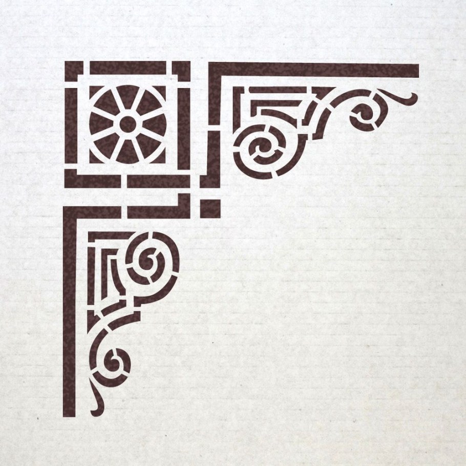 Трафареты для декора угол