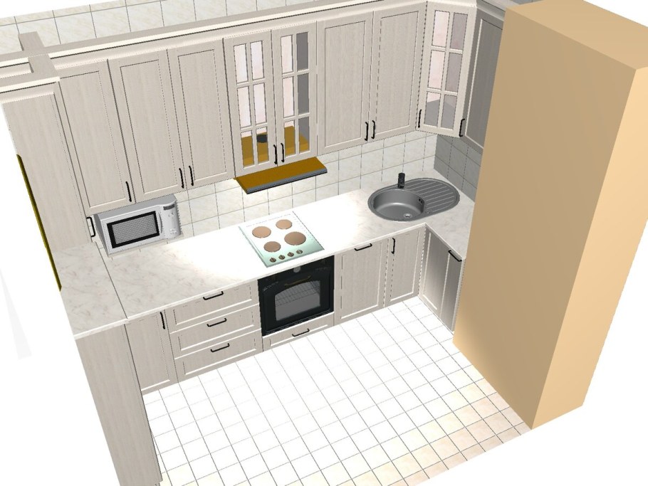 Планировка кухни п44 двушка