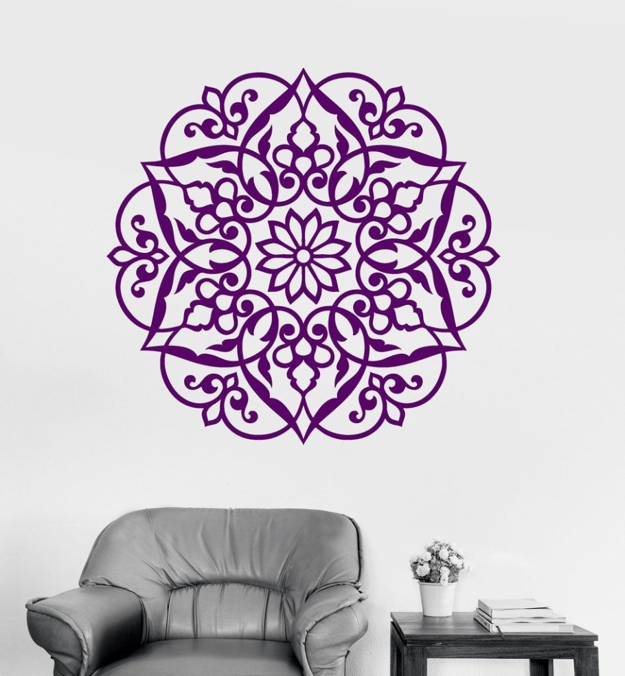 Трафарет Мандала в интерьере