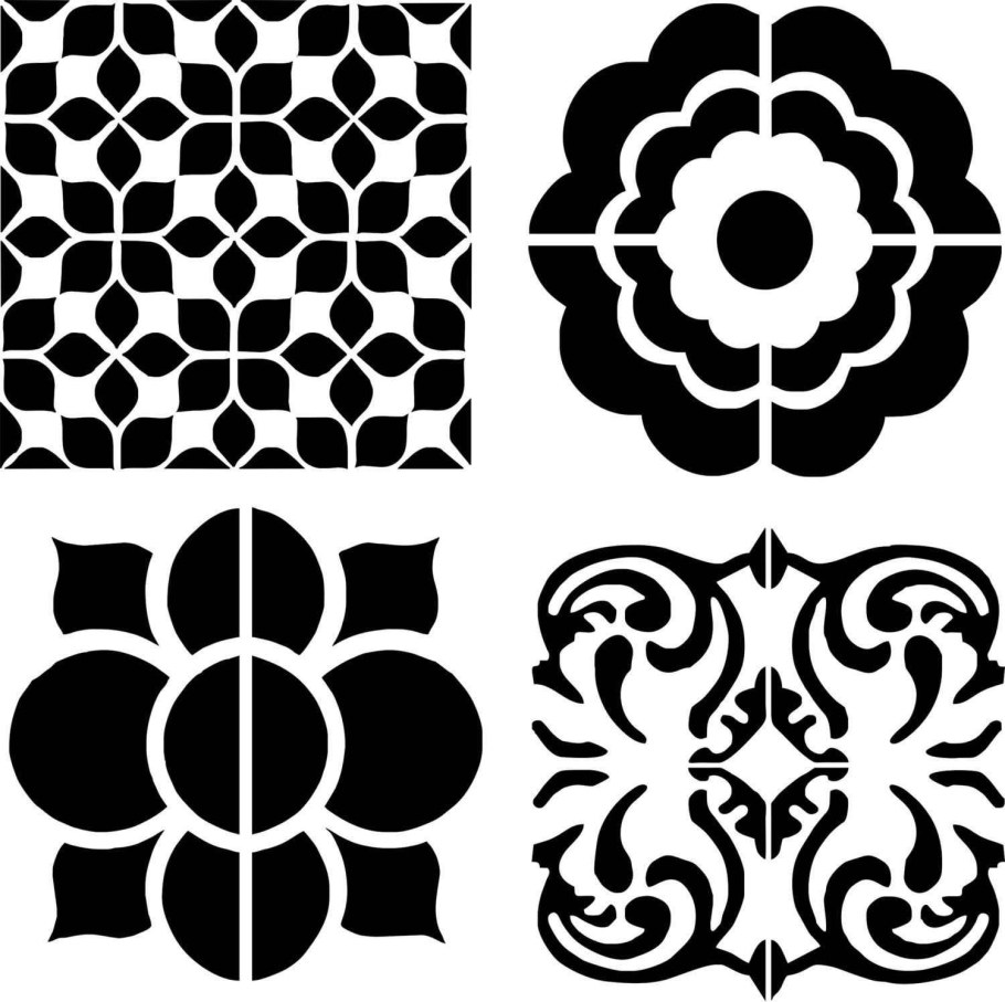 Марокканский узор трафарет