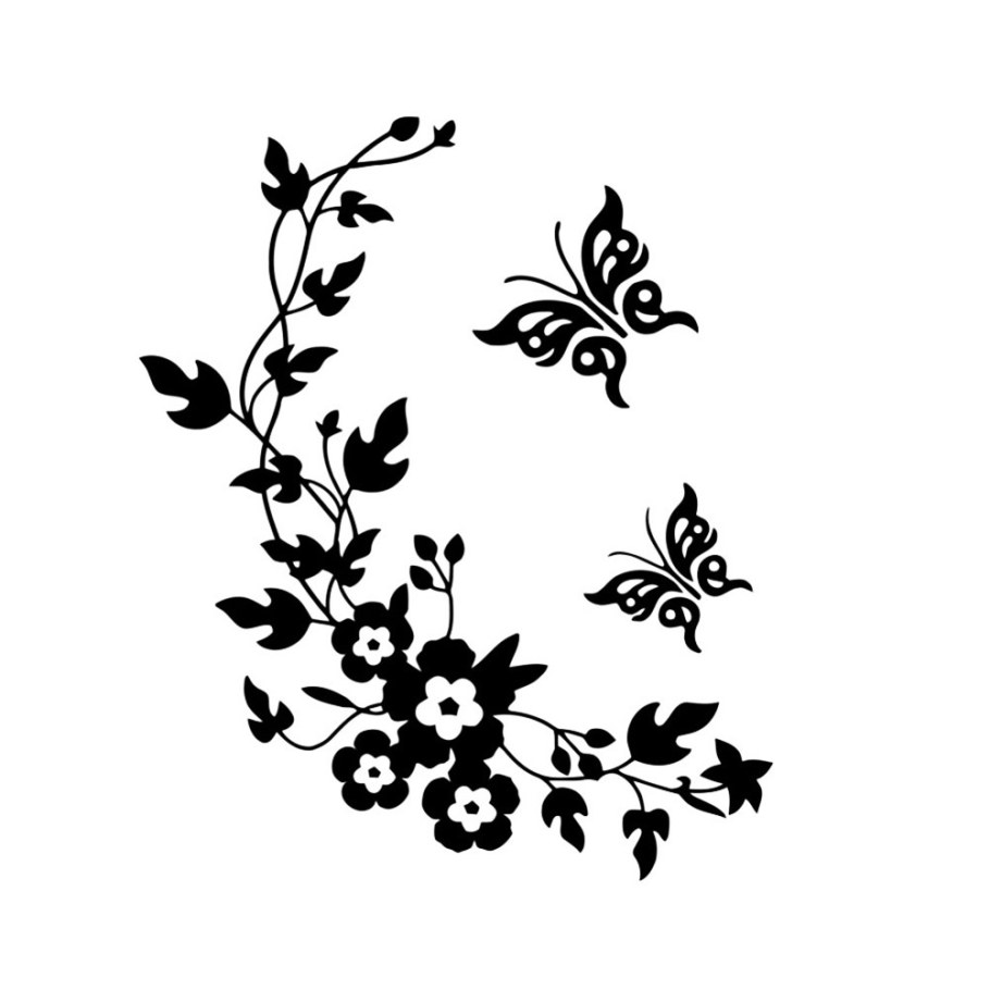 Цветочные трафареты для декора