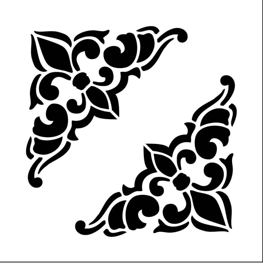 Угловые трафареты для декора