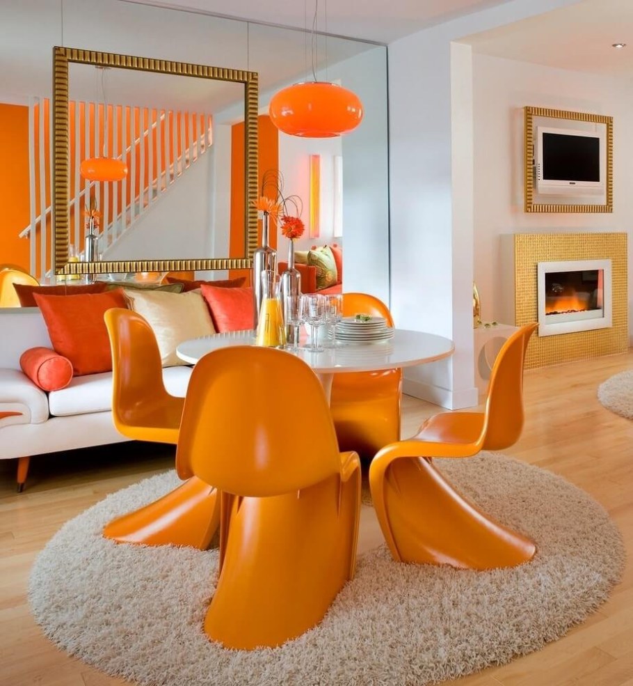 Стул пантон в интерьере