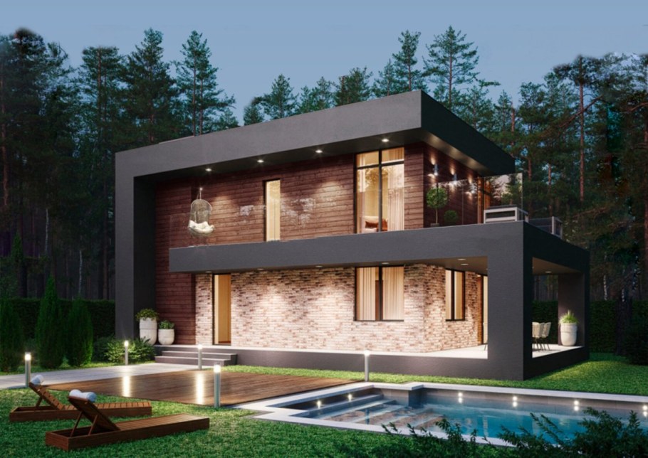 Стильные дома с плоской крышей