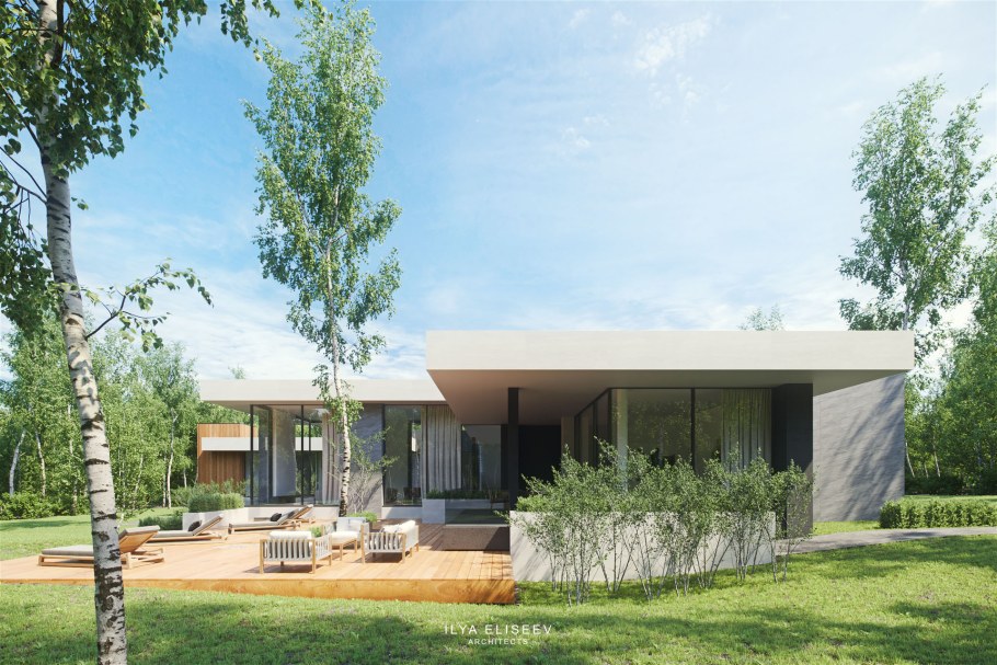 Дом Райт с плоской крышей