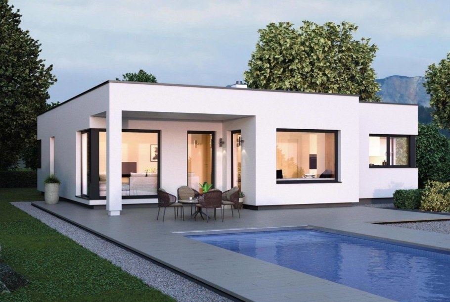 Дом с плоской крышей z500