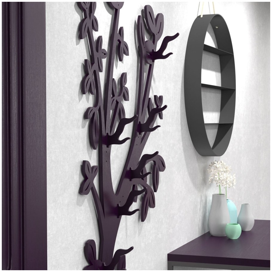 Вешалка Home Tree настенная для одежды в виде дерева с крючками