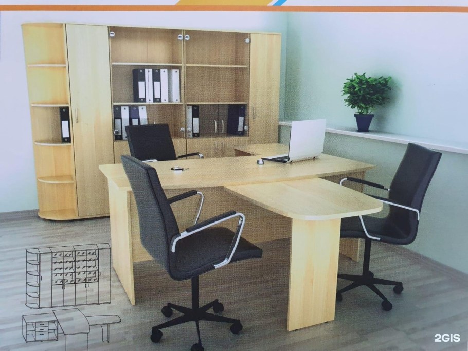 Мебель для офиса акцент ясень шимо