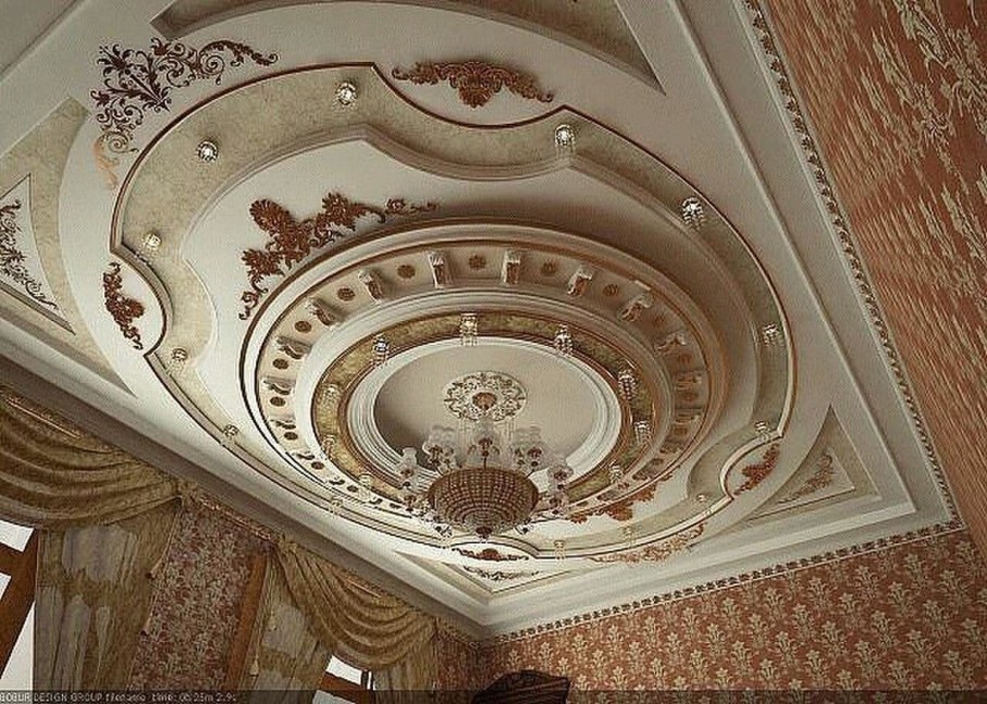 Классические фигурные потолки