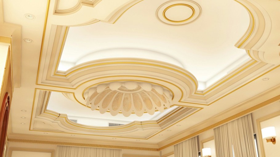 Классические фигурные потолки