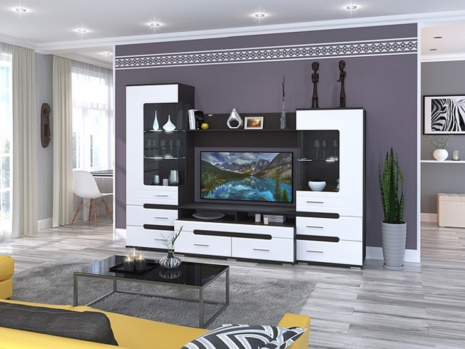 Гостиная Веста (белый глянец)