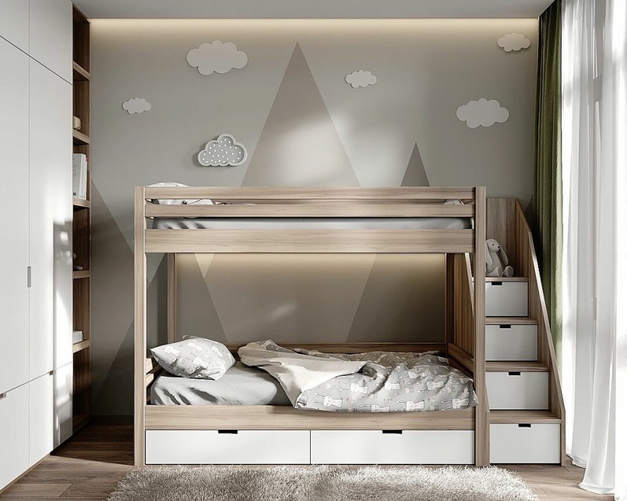 Комната с двухъярусной кроватью