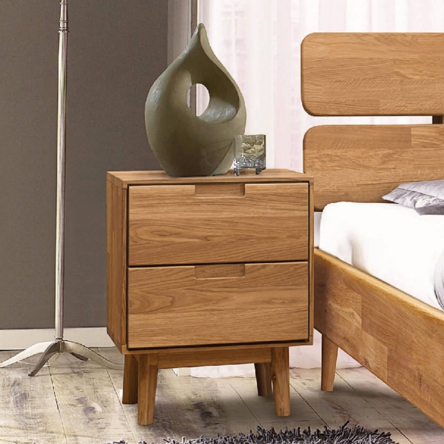 Тумба прикроватная из массива дуба «Сканди