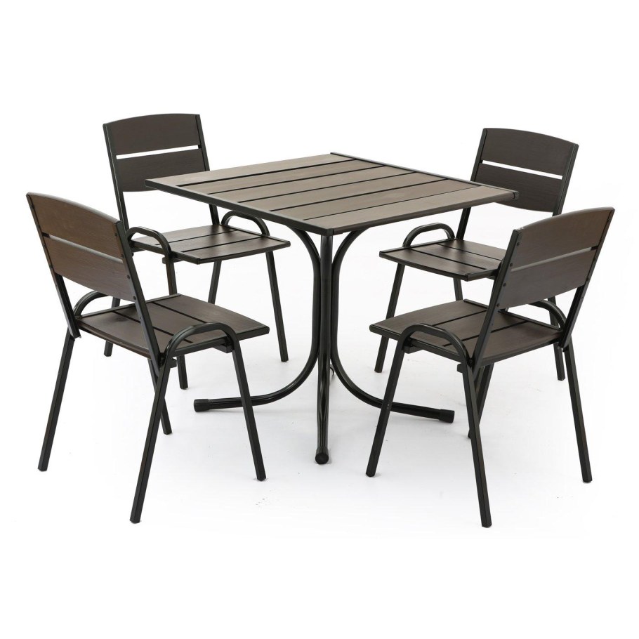 Комплект складной мебели Петергоф 800х800 мм,стол+4 стула фот004