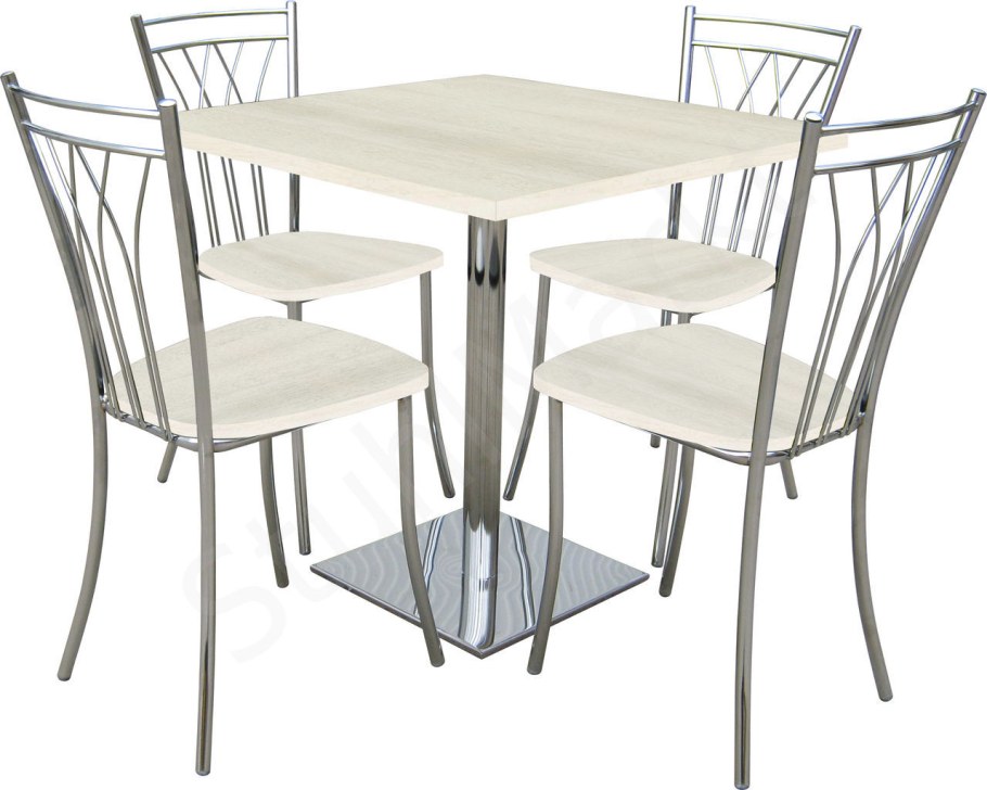 Комплект обеденной мебели степ k-05 Наоми/хром (стол, 4 стула)