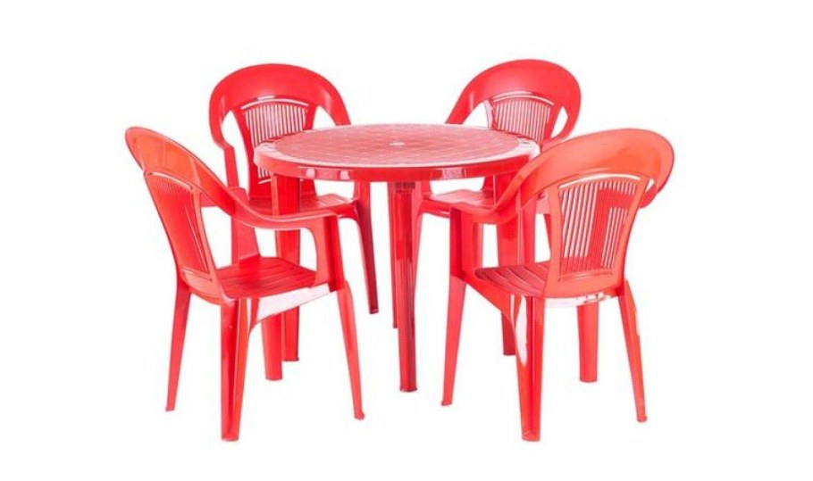 Комплект пластиковой мебели Венеция стол и 4 кресла